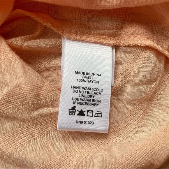 NWT 1.State Light Pink Flowy Sleeved Blouse - Size: L - Picture 7 of 8